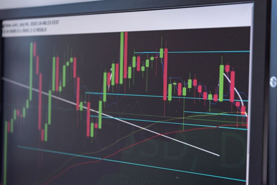 Graphique de trading Forex en gros plan